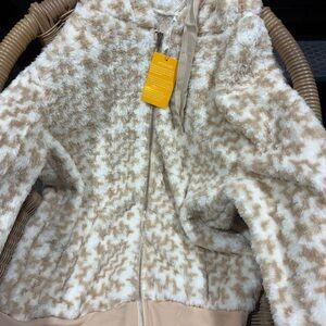 Cozy Tan and Cream Women's Jacket